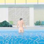 --- Peter getting out of Nick's Pool - David Hockney --- image / photo pouvant être protégée par Copyright ou autre ---