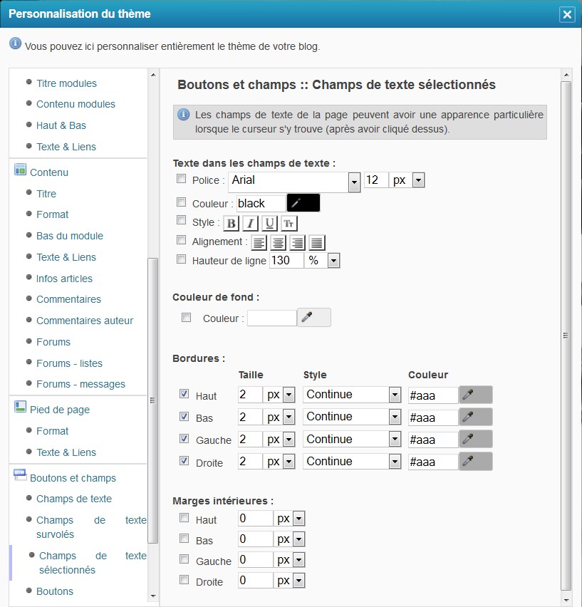 Exemple de thème à l'usage des débutants