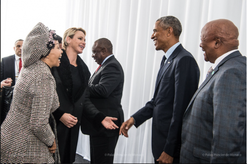 Rencontre privée du Prince Albert avec la famille O Bama