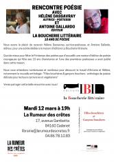 Les rendez-vous poétiques de mars 2024