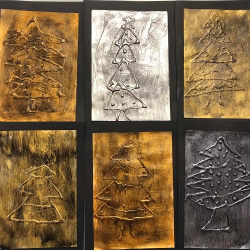 Cartes : sapins de Noël