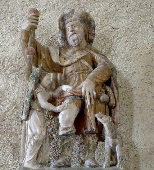 Saint Roch a été beaucoup invoqué et prié autrefois pour que les épidémies comme la peste ou  le choléra s'arrêtent.. ....  