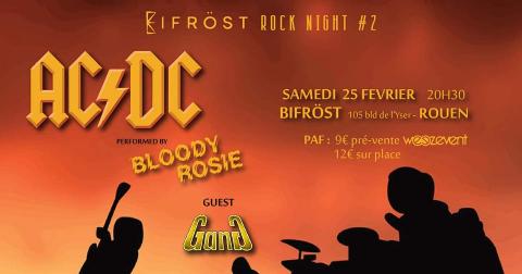 BIFRÖST ROCK NIGHT #2 - BLOODY ROSIE & GANG en concert à Rouen en Février