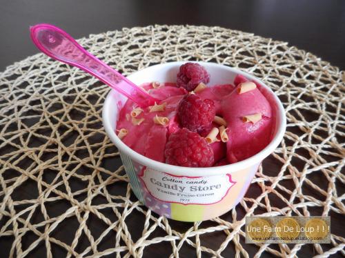 Glace minute à la framboise 