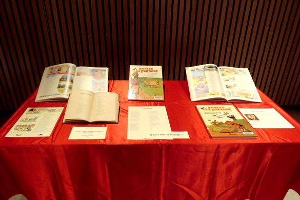 Une superbe exposition de livres de contes a eu lieu à la médiathèque Victorine de Chastenay