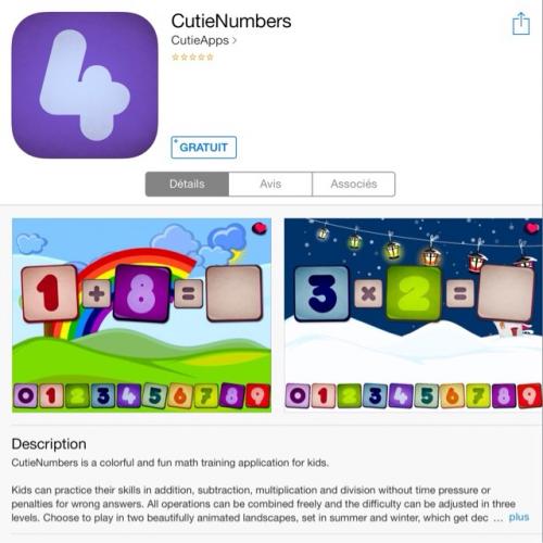 [appli gratuite] CutieNumbers
