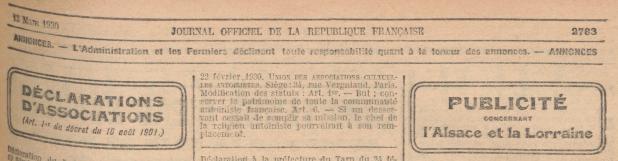 Paris - Journal officiel de la République française. Lois et décrets 22 fév. 1930