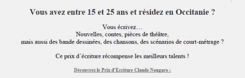 PRIX D'ECRITURE NOUGARO