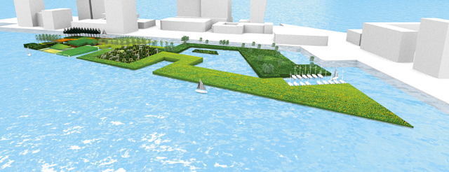 Dès 2014, le studio WHIM construira un îlot de 10 km2 à Rotterdam, à partir de déchets récoltés dans une rivière de la ville néerlandaise. – WHIM Architecture Dès 2014, le studio WHIM construira un îlot de 10 km2 à Rotterdam, à partir de déchets récoltés dans une rivière de la ville néerlandaise. – WHIM Architecture