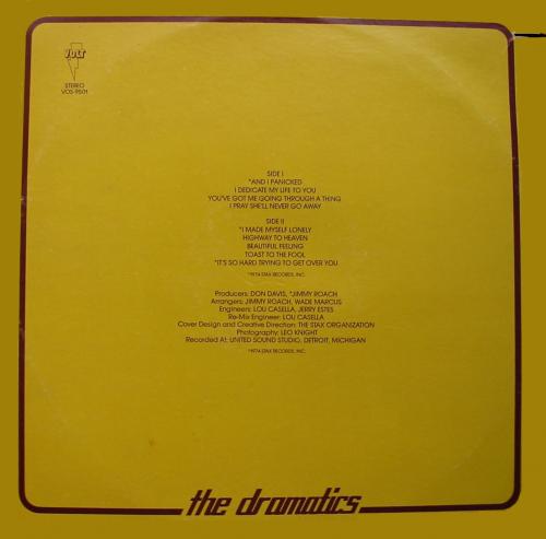 Ron Banks And The Dramatics : Album " Dramatically Yours " Volt Records VOS-9501 [ US ]
