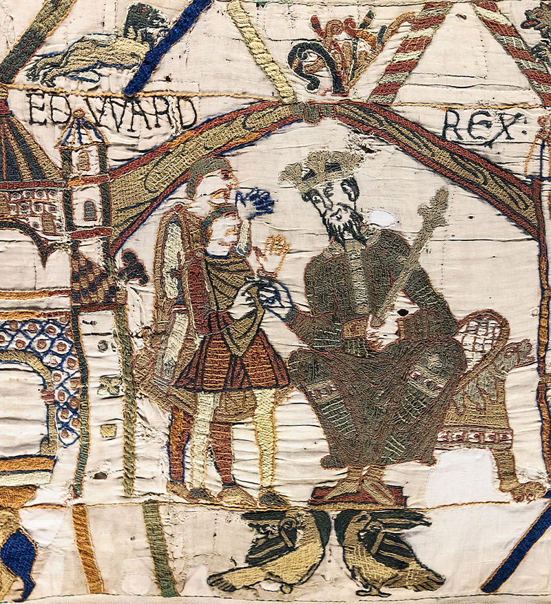 Édouard le Confesseur (première scène de la tapisserie de Bayeux).
