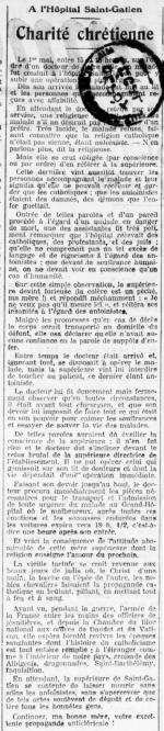 Charité chrétienne (La Bonne guerre, 10 juin 1922)