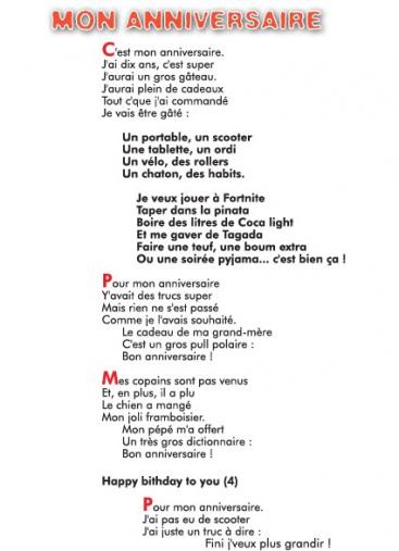 Mon anniversaire