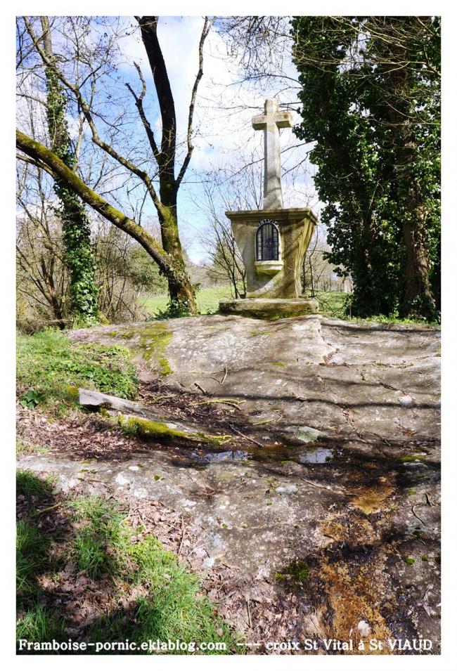 La Croix St Vital et la pierre à cupules de St Viaud