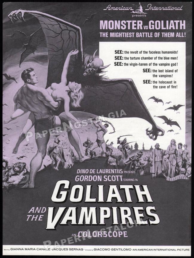 GOLIATH AND THE VAMPIRE BOX OFFICE USA 1964