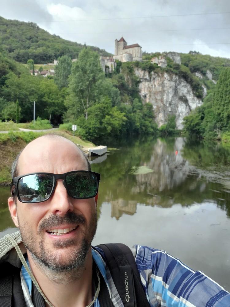 Selfie sous Saint-Cirq-Lapopie