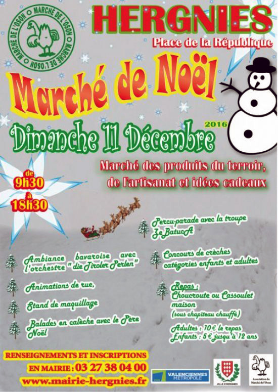 Marché de Noël, à Hergnies