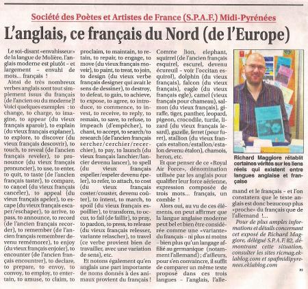 Les vrais liens entre langues anglaise et française !