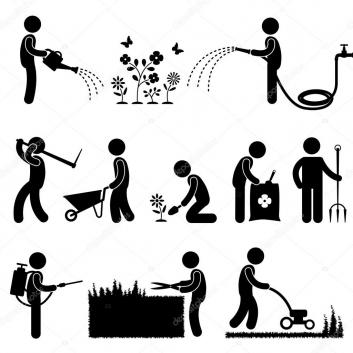 Pictogramme jardinage images vectorielles, Pictogramme jardinage vecteurs  libres de droits | Depositphotos