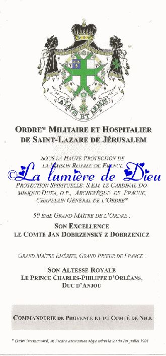 Ordre militaire et hospitalier de Saint-Lazare de Jérusalem