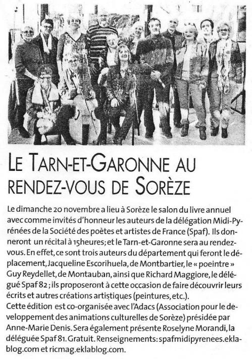 FEUILLES SORÉZIENNES