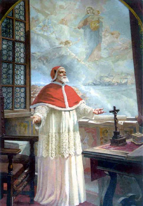 Saint Pie V. Pape (223 ème) de 1566 à 1572, dominicain et grand inquisiteur († 1572)