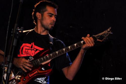 Guitarist Edson plays some furious riffs