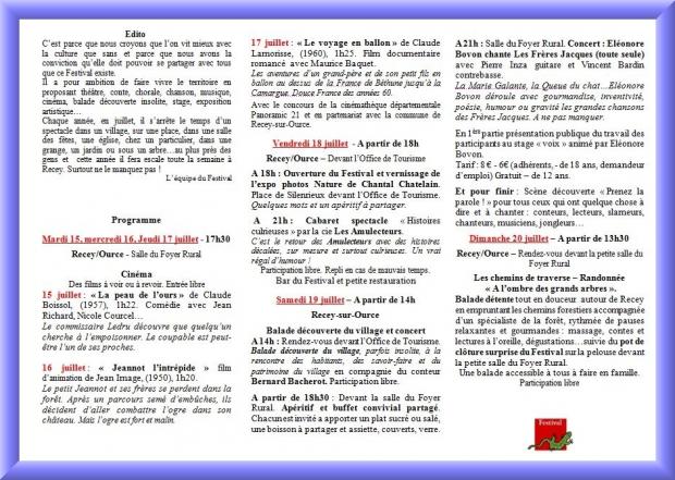 "Les Arts en campagne" 2014 avec l'Association ARCE de Recey sur ource