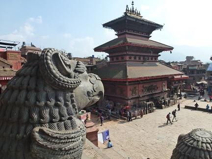 Bhaktapur, temple du dieu Bhairav (vue depuis le temple de Laksmi)