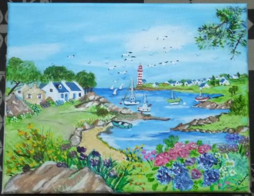 Peinture acrylique: le phare