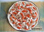 Pizza blanche : poulet / moutarde / champignons / poivron /mozzarella