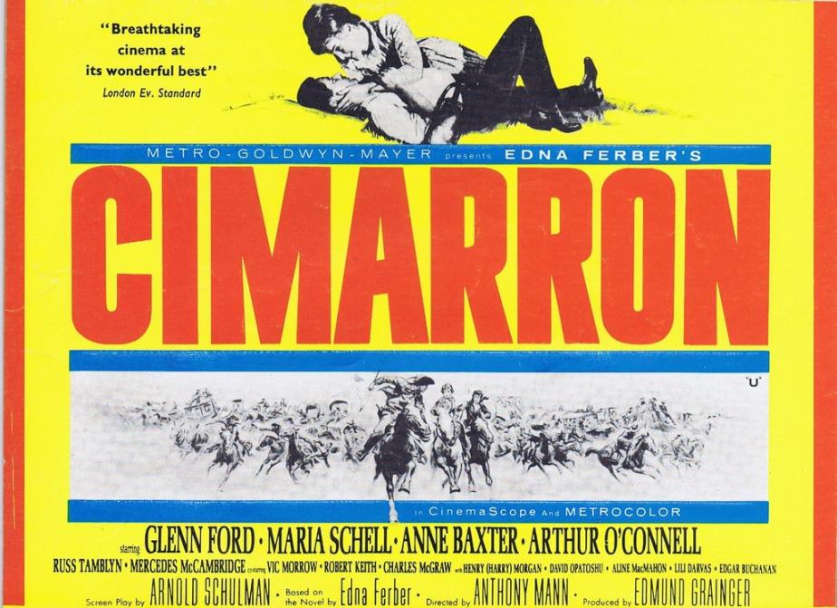 CIMARRON BOX OFFICE USA 1961