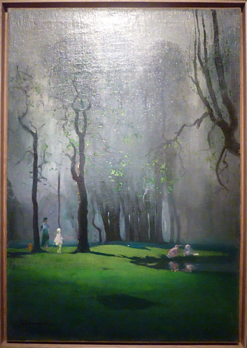 Femmes et enfants au bois de Boulogne