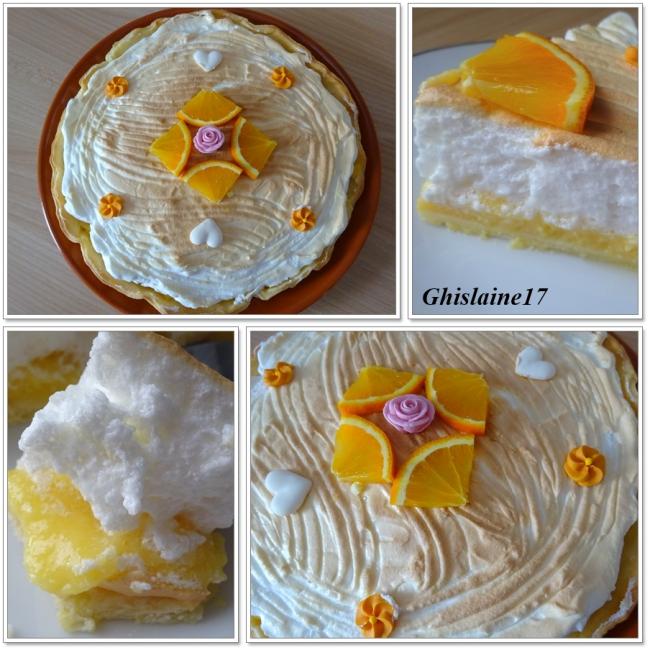 Tarte l'orange meringuée