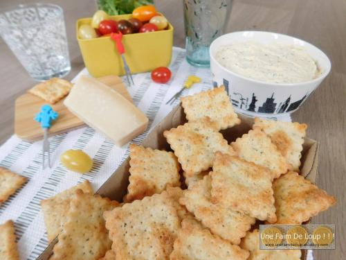 Crackers au parmesan & origan