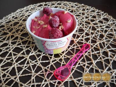 Glace minute à la framboise 