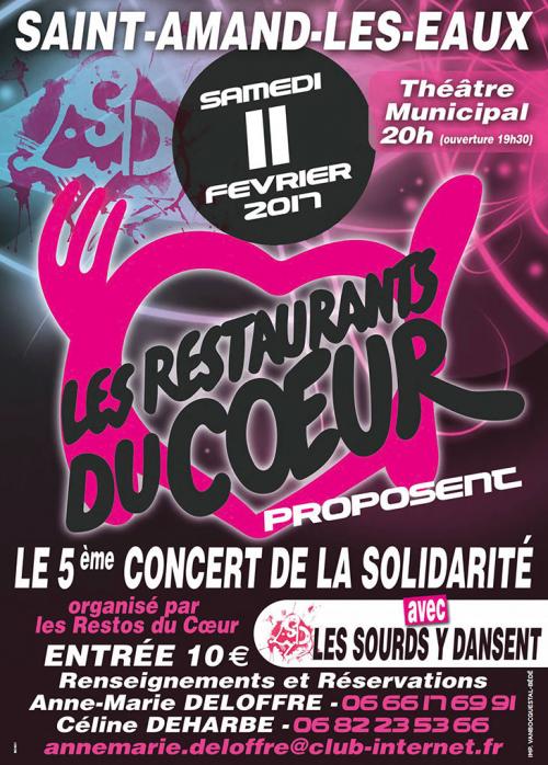 Concert de solidarité Resto du Coeur, à Saint-Amand les Eaux