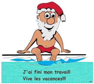 Gifs animés Bonnes vacances Père Noël - MCreations