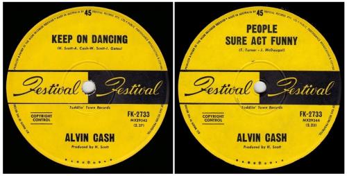 ALVIN CASH - Single Australien FESTIVAL Records  