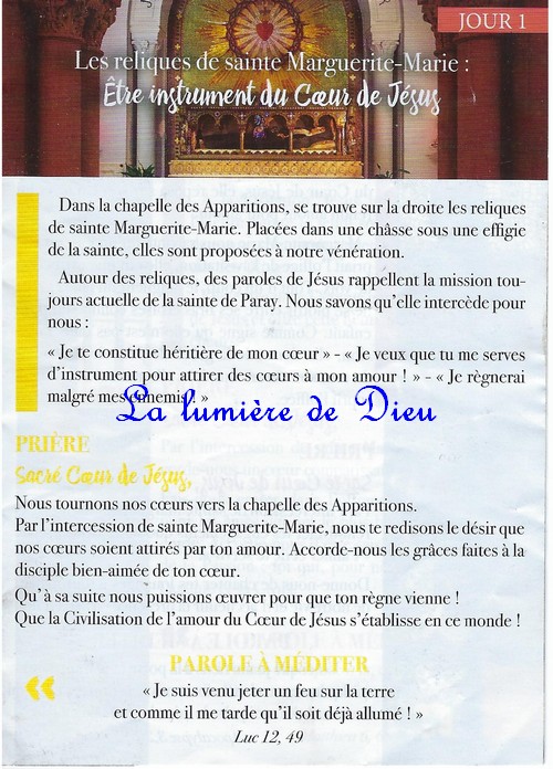 Neuvaine au Sacré Cœur (Paray le monial)