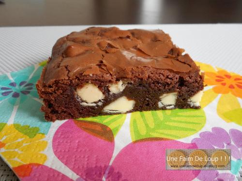 Brownie aux pépites de chocolat blanc
