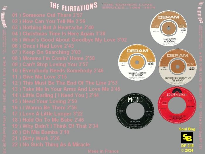 The Flirtations : CD " The Sounds Love Singles 1968 - 1974 " Soul Bag Records DP 215 [ FR ]