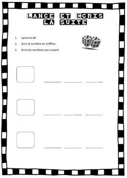 Atelier numération :