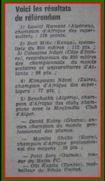 BENCHEIKH Ali 5ème Sportif Africain en 1976 