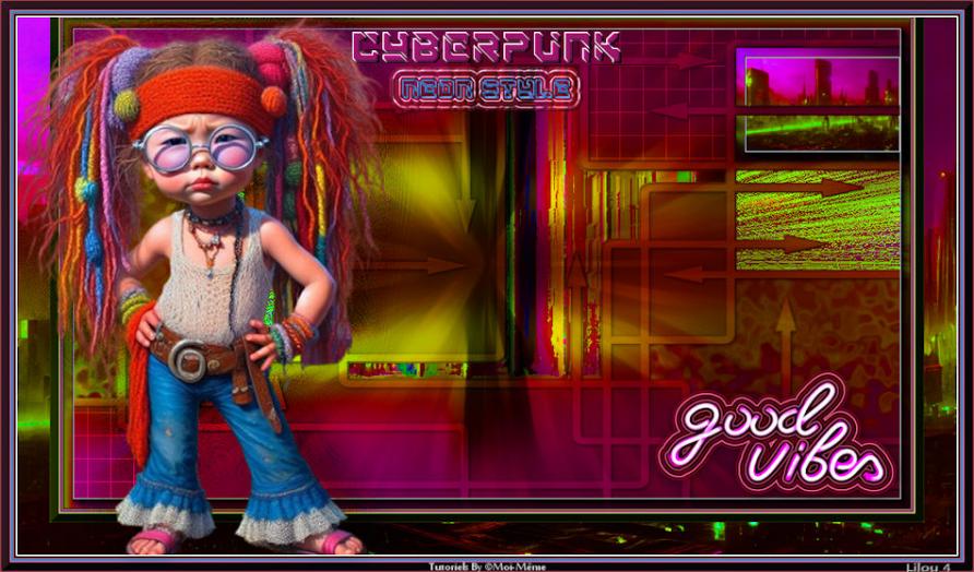 Cyberpunk, neon style