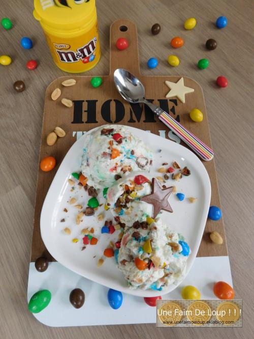 Crème glacée aux m&m's