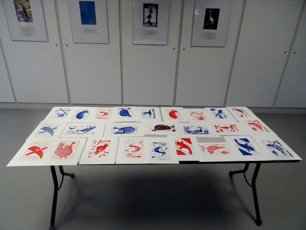 L'atelier de linogravure de May Angeli, proposé, lors de la "Journée de l'Ecrit", par la Biblothèque Municipale et le Musée du Pays Châtillonnais-Trésor de Vix...