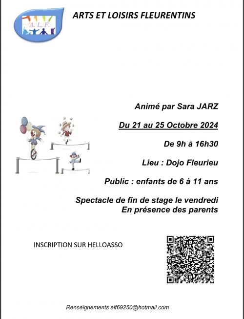ALF - STAGE DE CIRQUE 21 AU 25 OCTOBRE 