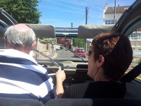 D?part pour la balade au lac d'Enghien le 22 juillet 2012