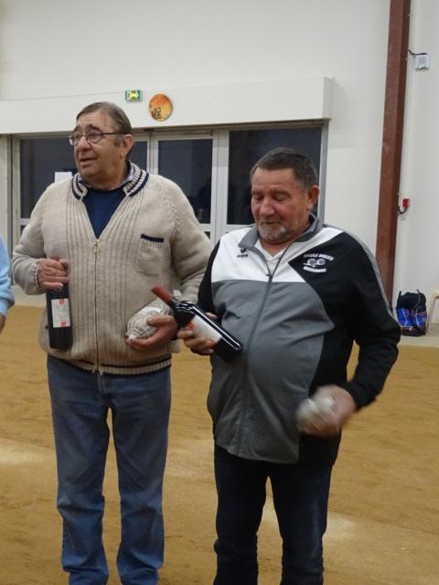 Résultats Concours Vétérans du 16 novembre 2017 au boulodrome